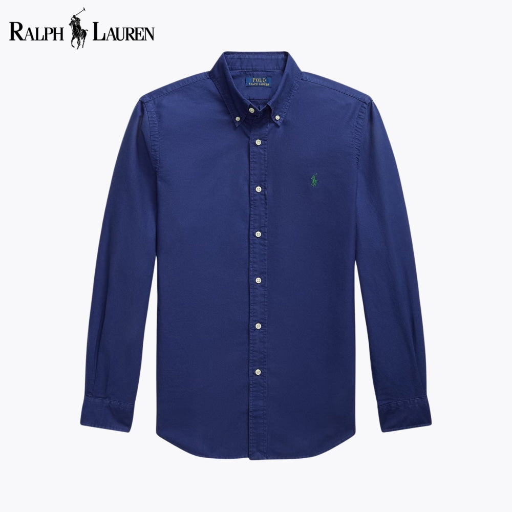 RL Slim Fit Garment-Dyed Oxford Shirt Freshwater / S RL Slim Fit Garment-Dyed Oxford Shirt