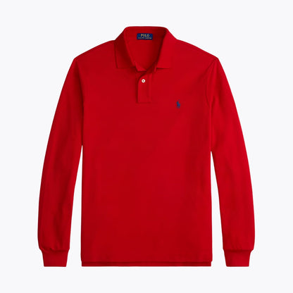 RL Mesh Long-Sleeve Polo Shirt
