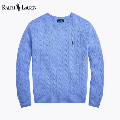 RL Cable-Knit Wool-Cashmere Jumper Blue / S RL Cable-Knit Wool-Cashmere Jumper
