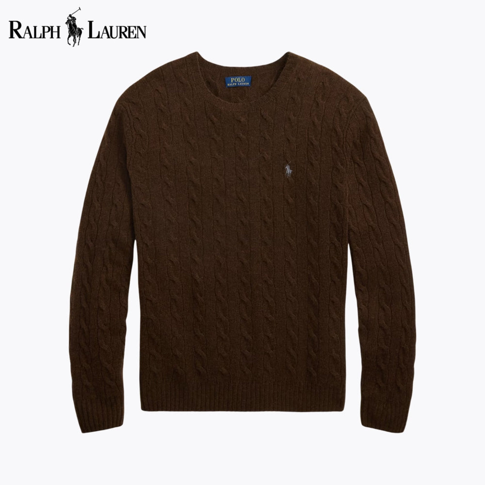 RL Cable-Knit Wool-Cashmere Jumper Brown / S RL Cable-Knit Wool-Cashmere Jumper