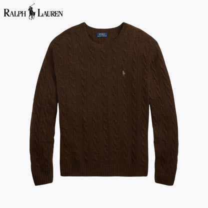 RL Cable-Knit Wool-Cashmere Jumper Brown / S RL Cable-Knit Wool-Cashmere Jumper