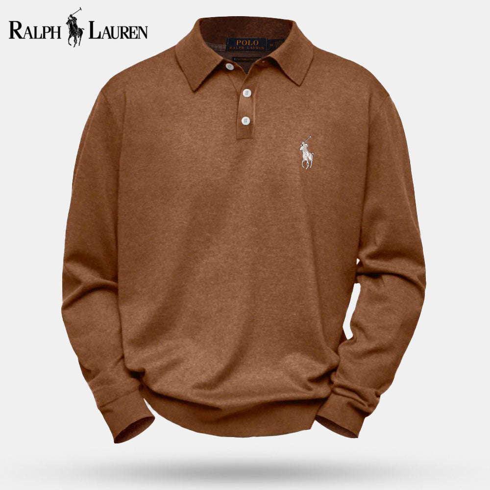 RL Cable-Knit Wool Knit Sweater Dark brown / S RL Cable-Knit Wool Knit Sweater