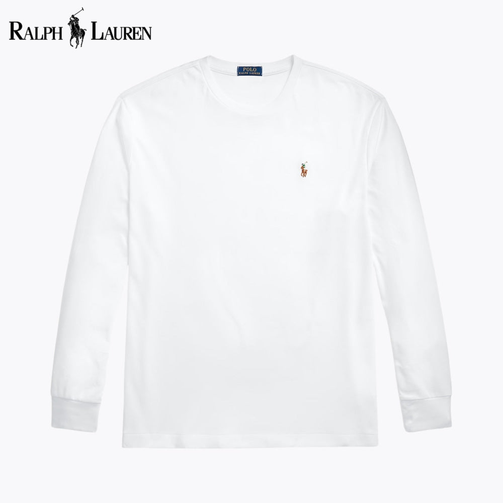 RL Classic Fit Soft Cotton Crewneck T-Shirt White / S RL Classic Fit Soft Cotton Crewneck T-Shirt