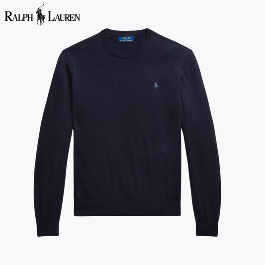 RL Cotton-Cashmere Crewneck Jumper Blue Navy / S RL Cotton-Cashmere Crewneck Jumper