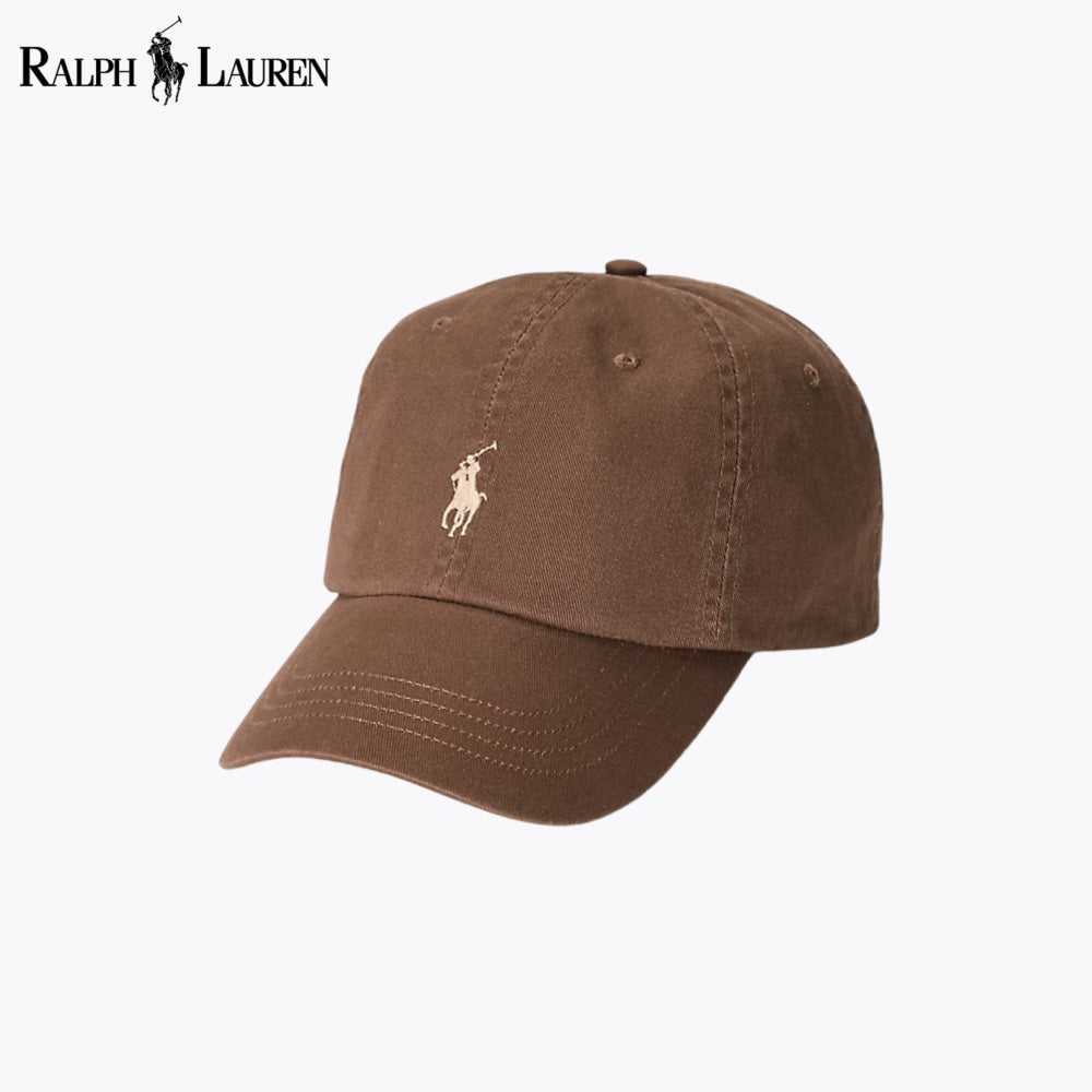RL Cotton Chino Baseball Cap Brown RL Cotton Chino Baseball Cap