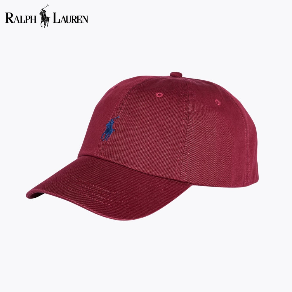 RL Cotton Chino Baseball Cap Wine RL Cotton Chino Baseball Cap