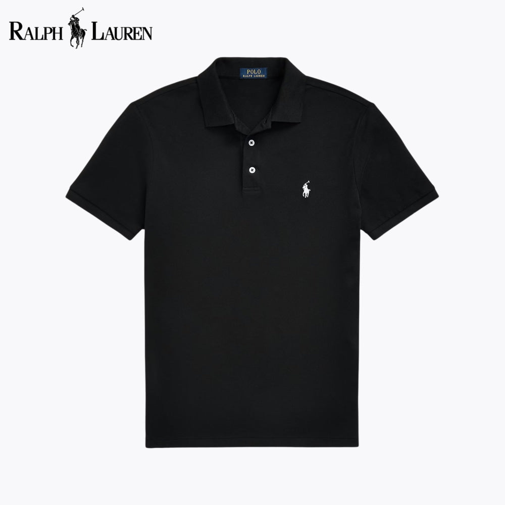 RL Custom Slim Fit Stretch Mesh Polo Shirt Black / S RL Custom Slim Fit Stretch Mesh Polo Shirt
