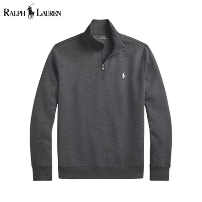 RL Double-Knit Mockneck Pullover Barclay Heather / S RL Double-Knit Mockneck Pullover