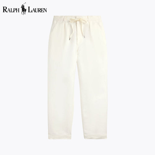 RL Lateef Relaxed Fit Pleated Linen Pant Cream / 28 RL Lateef Relaxed Fit Pleated Linen Pant