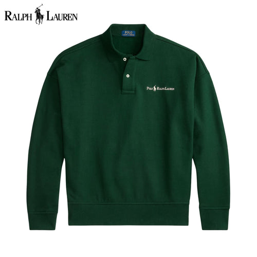 RL Logo Collared Sweatshirt Pine Green / S RL Logo Collared Sweatshirt