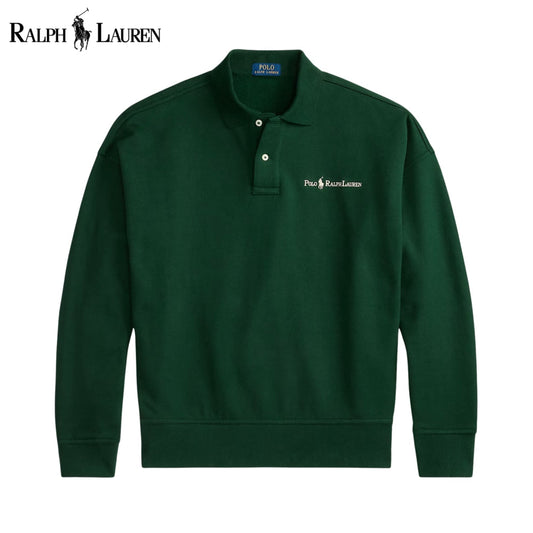RL Logo Collared Sweatshirt Pine Green / S RL Logo Collared Sweatshirt