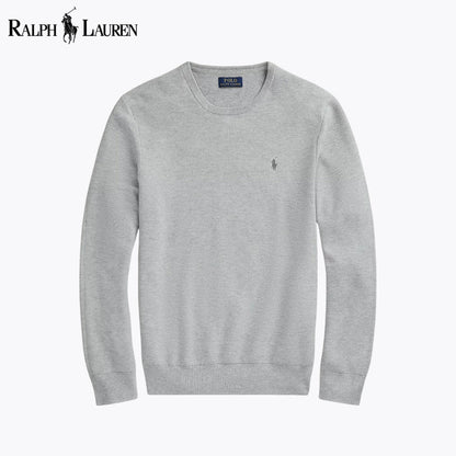 RL Mesh-Knit Cotton Crewneck Sweater RL Mesh-Knit Cotton Crewneck Sweater