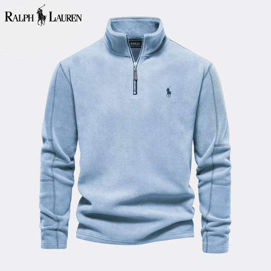RL Prestige Cable-Knit Wool Knit Sweater Light Blue / S RL Prestige Cable-Knit Wool Knit Sweater