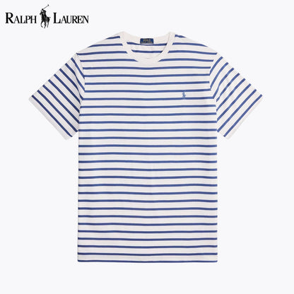 RL Striped Jersey Crewneck T-Shirt White/Old Royal / S RL Striped Jersey Crewneck T-Shirt