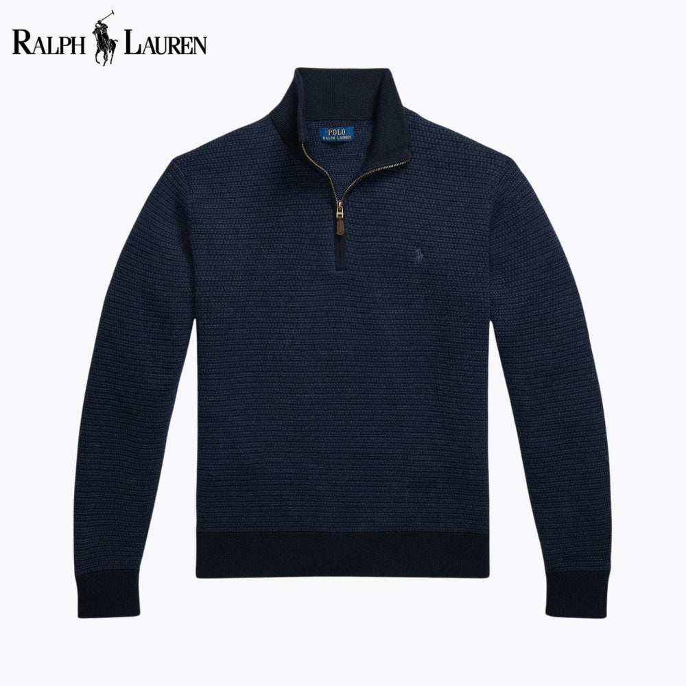 RL Washable Wool Quarter-Zip Sweater Blue Navy / S RL Washable Wool Quarter-Zip Sweater