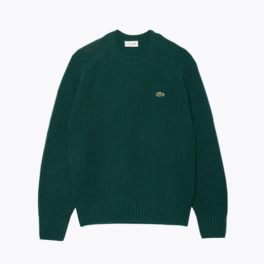 LC Thick Carded Wool Crew Neck Sweater