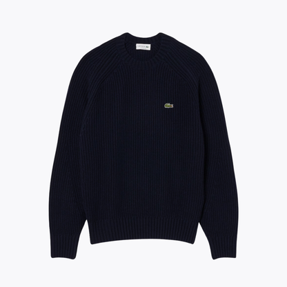 LC Thick Carded Wool Crew Neck Sweater